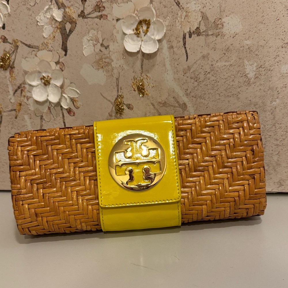 Tory Burch✨ Rattan Wicker Clutch Woven